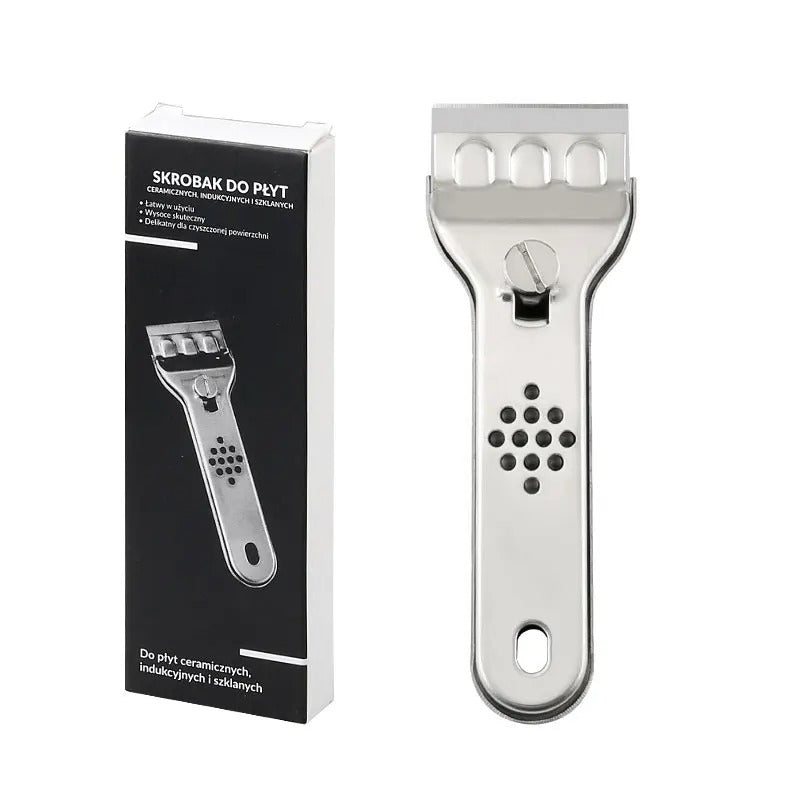 Stainless Steel Multifunction Glass Ceramic Hob Scraper Cleaner