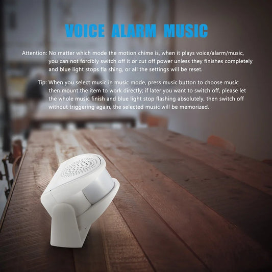 FUERS Wireless Guest Welcome Chime Alarm Door Bell PIR Motion Sensor for Shop Entry Company Security Protection Alarm Doorbell